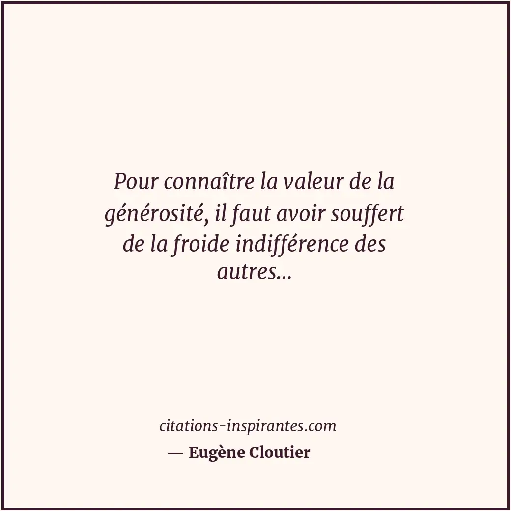 Citation de Eugène Cloutier