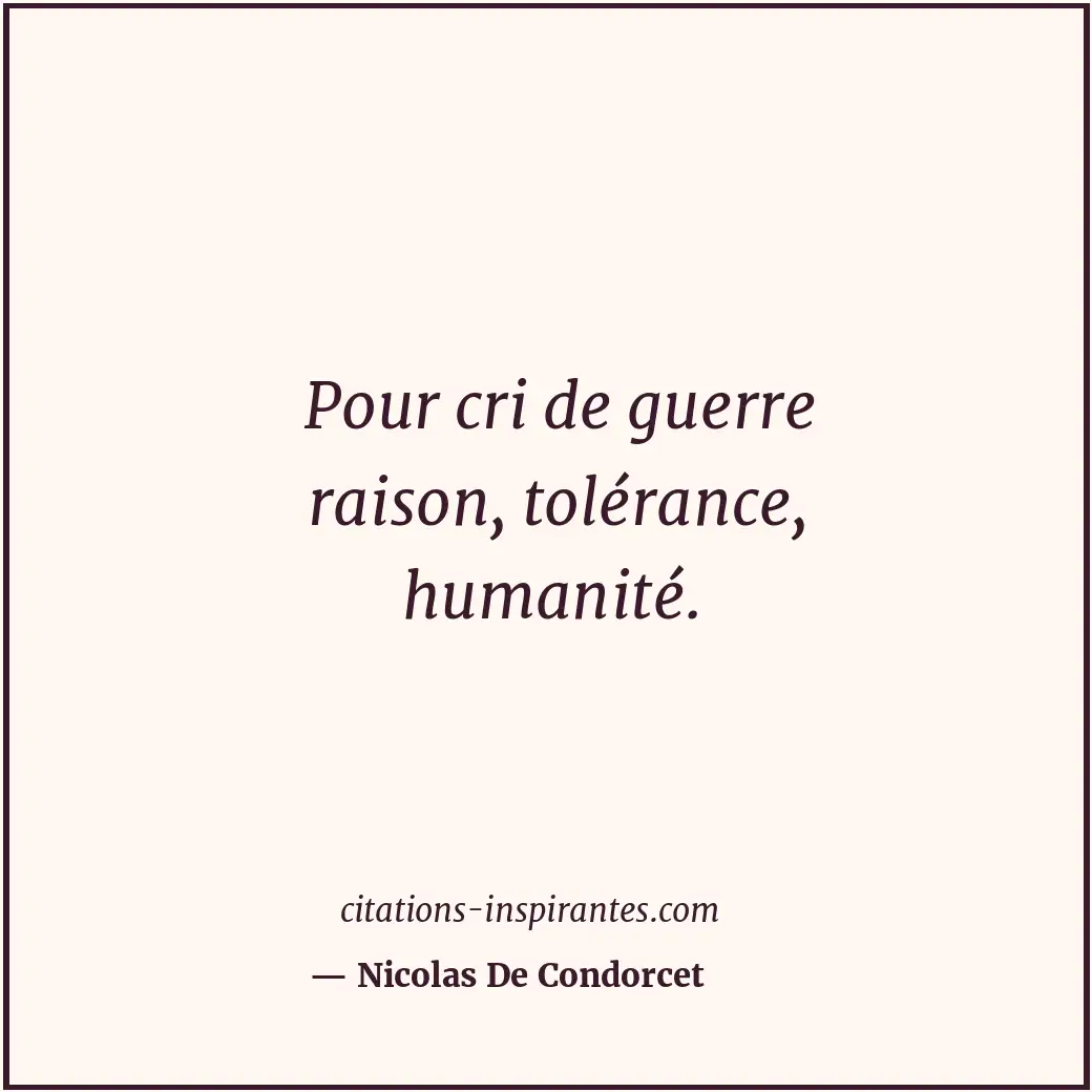 Citation de Nicolas De Condorcet
