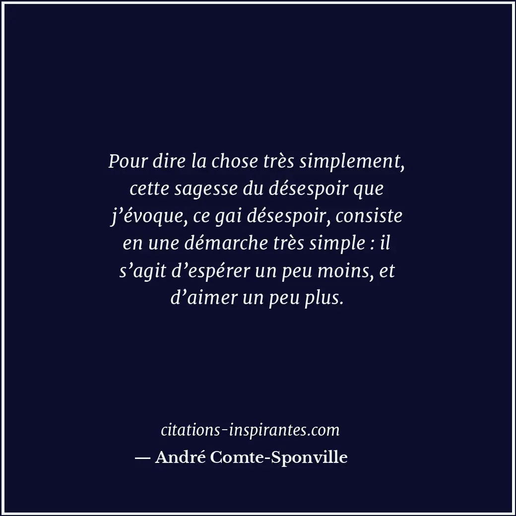 Citation de André Comte-Sponville