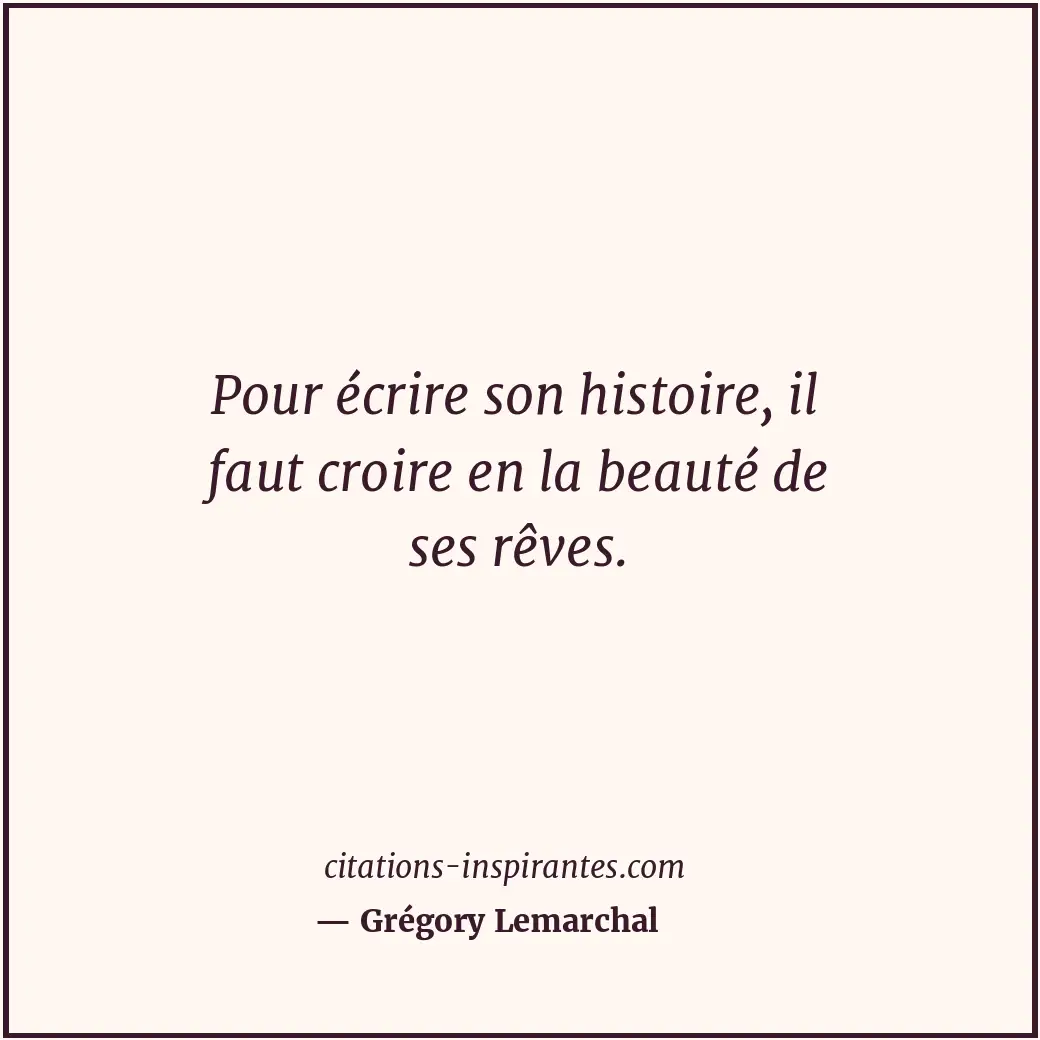 Citation de Grégory Lemarchal