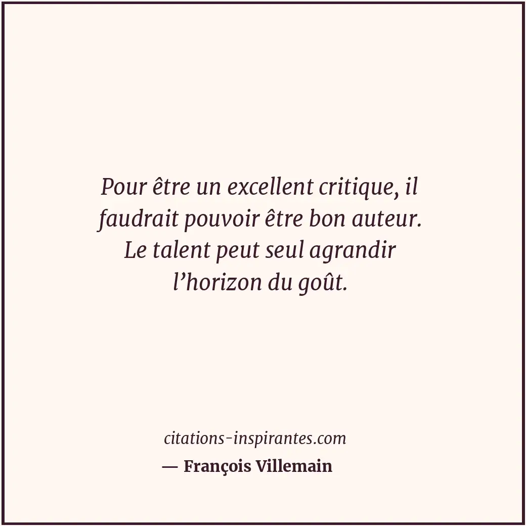 Citation de François Villemain