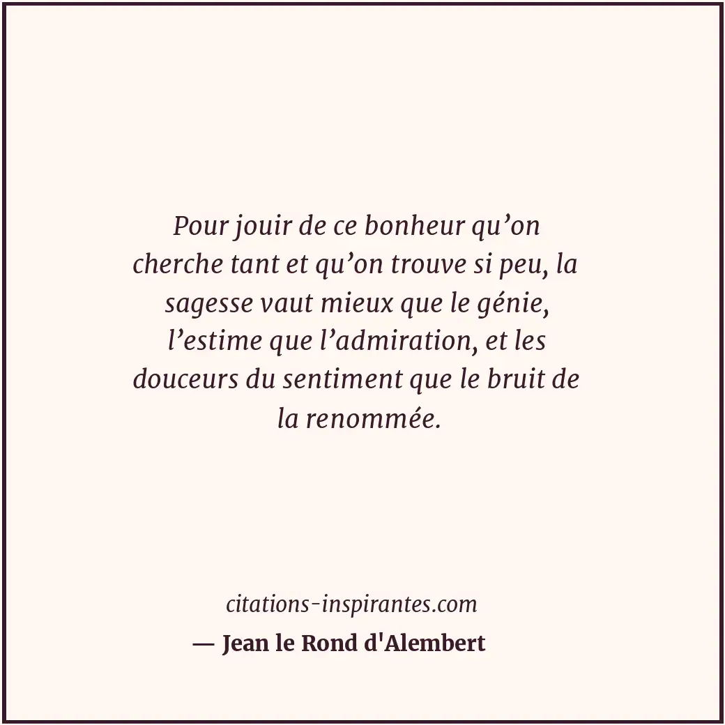 Citation de Jean le Rond d'Alembert