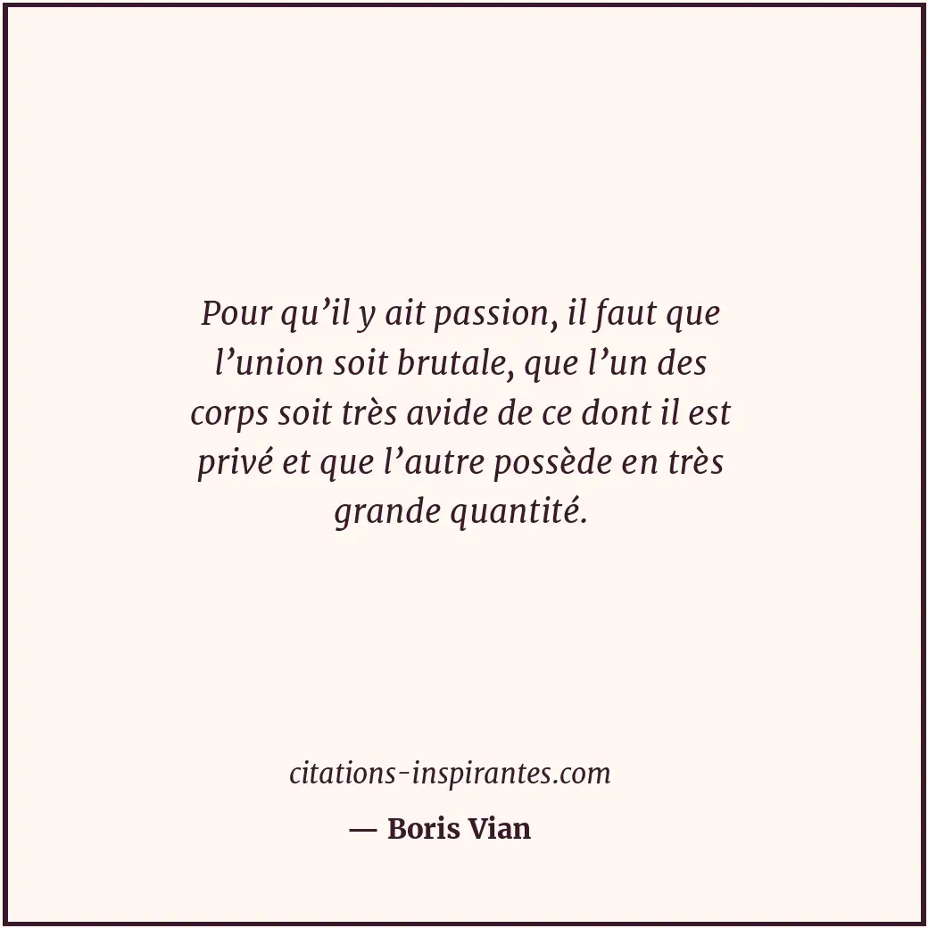 Citation de Boris Vian