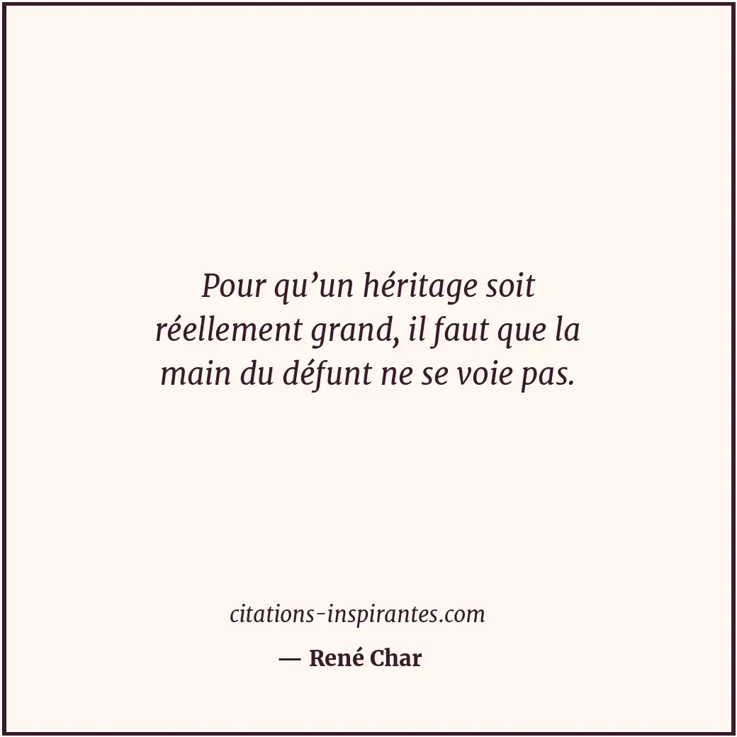 Citation de René Char
