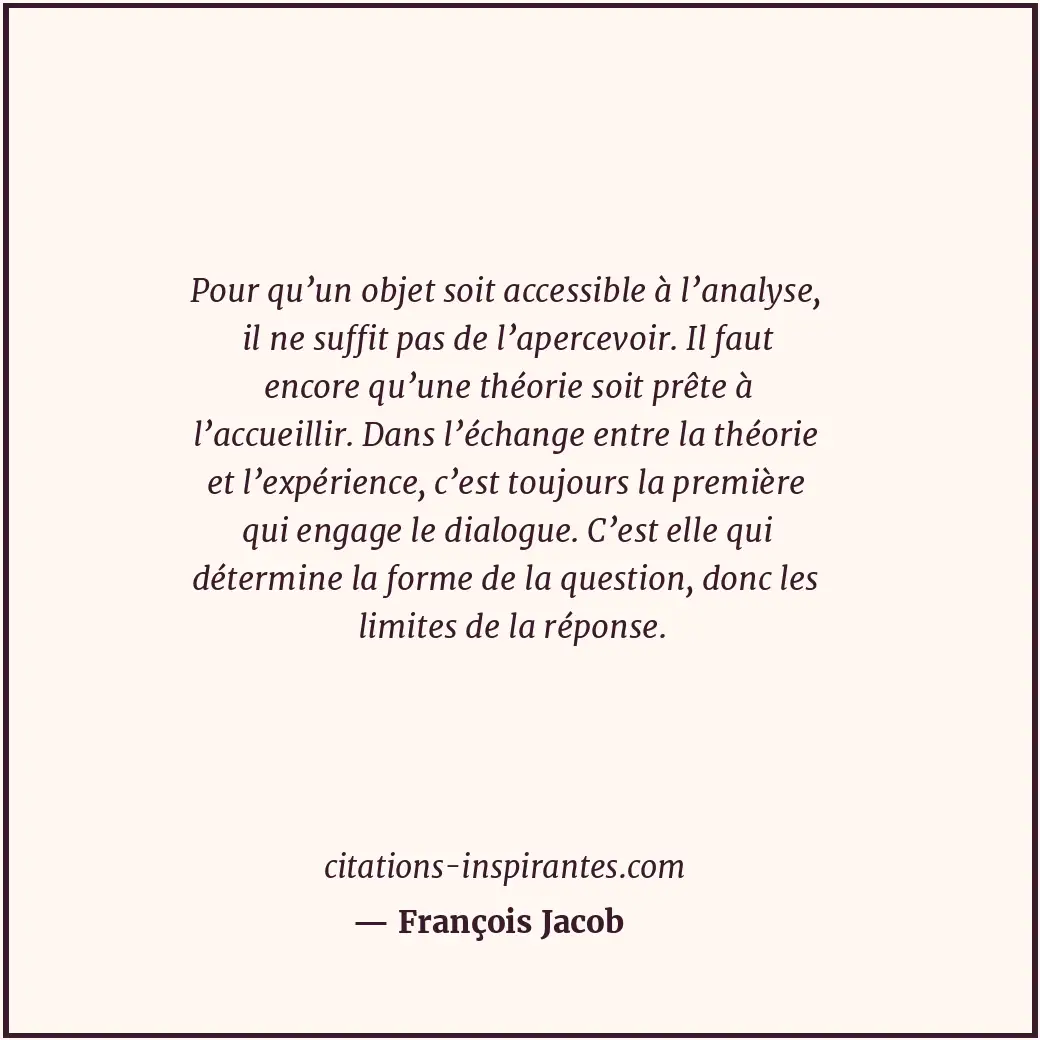 Citation de François Jacob