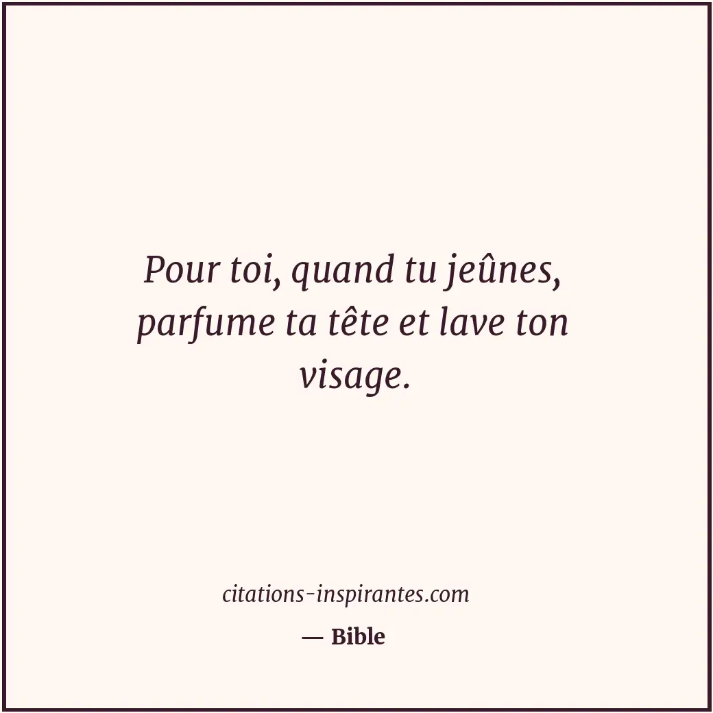Citation de Bible
