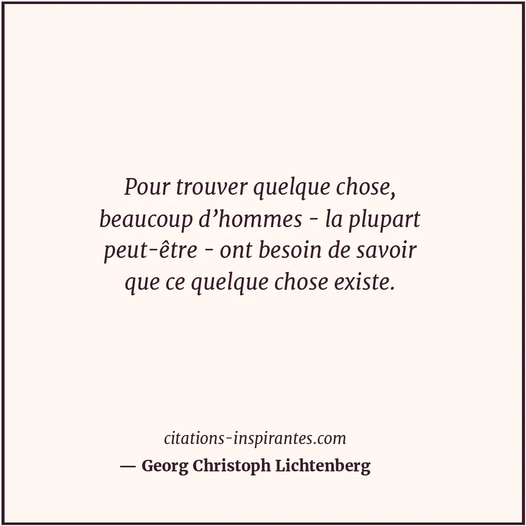 Citation de Georg Christoph Lichtenberg