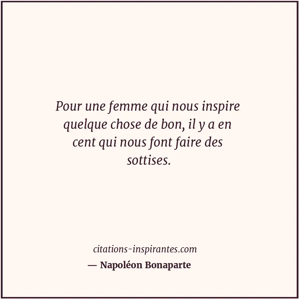 Citation de Napoléon Bonaparte