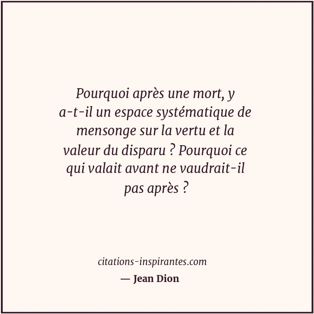 Citation de Jean Dion