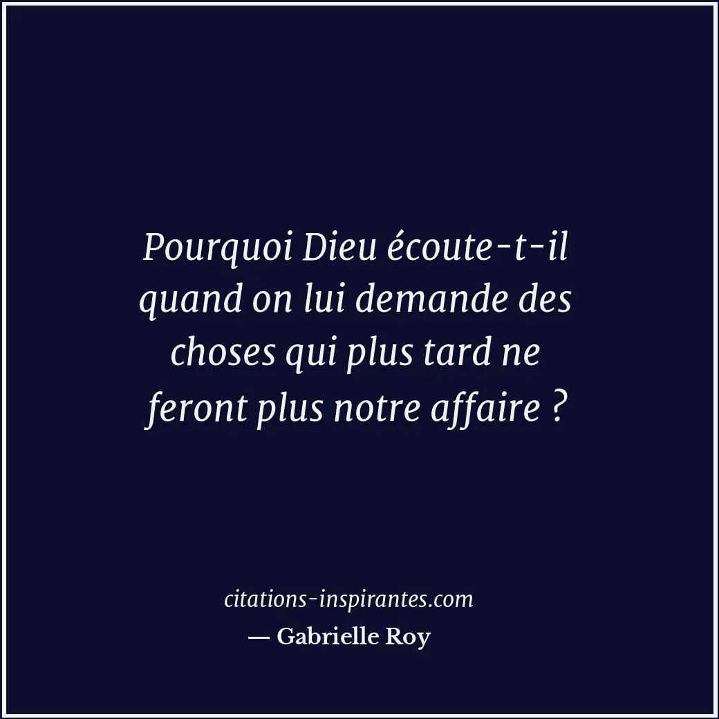 Citation de Gabrielle Roy