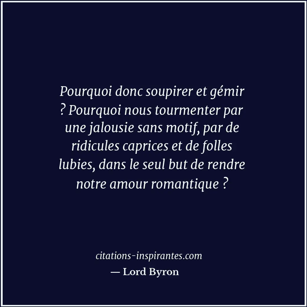Citation de Lord Byron