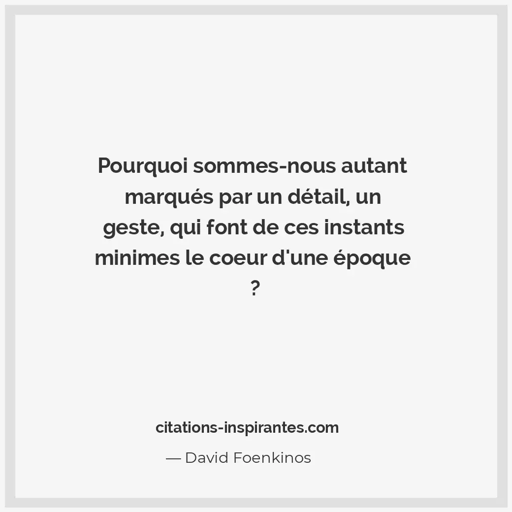 Citation de David Foenkinos