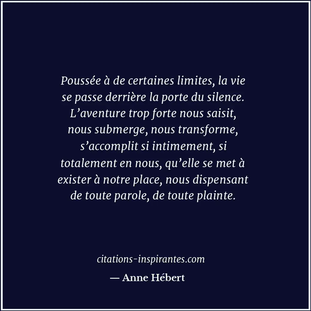 Citation de Anne Hébert