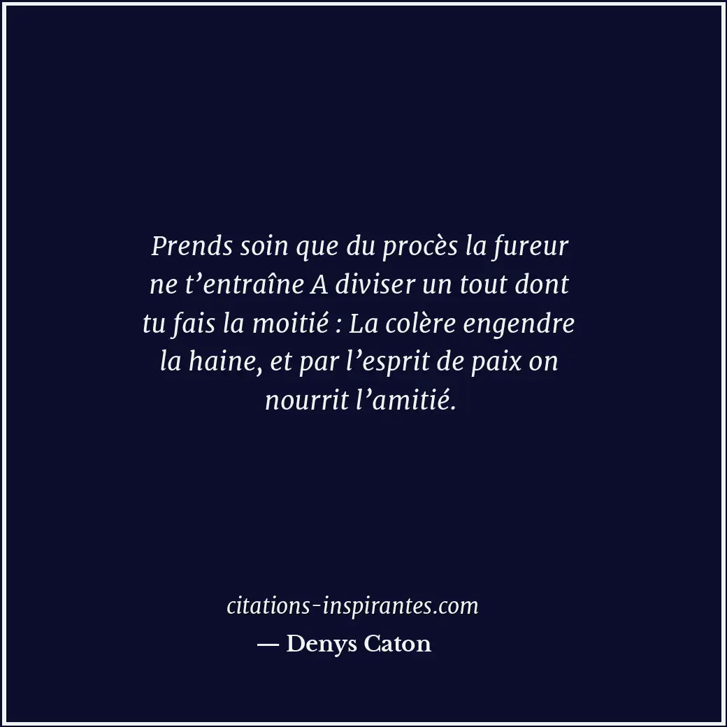 Citation de Denys Caton