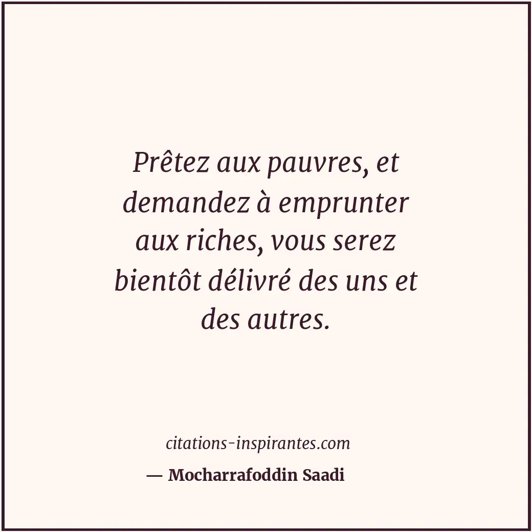 Citation de Mocharrafoddin Saadi