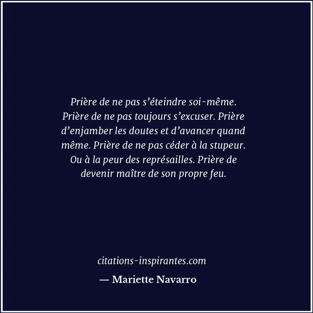 Citation de Mariette Navarro