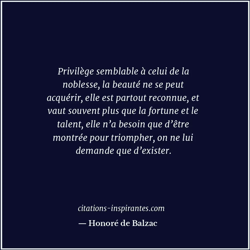 Citation de Honoré de Balzac