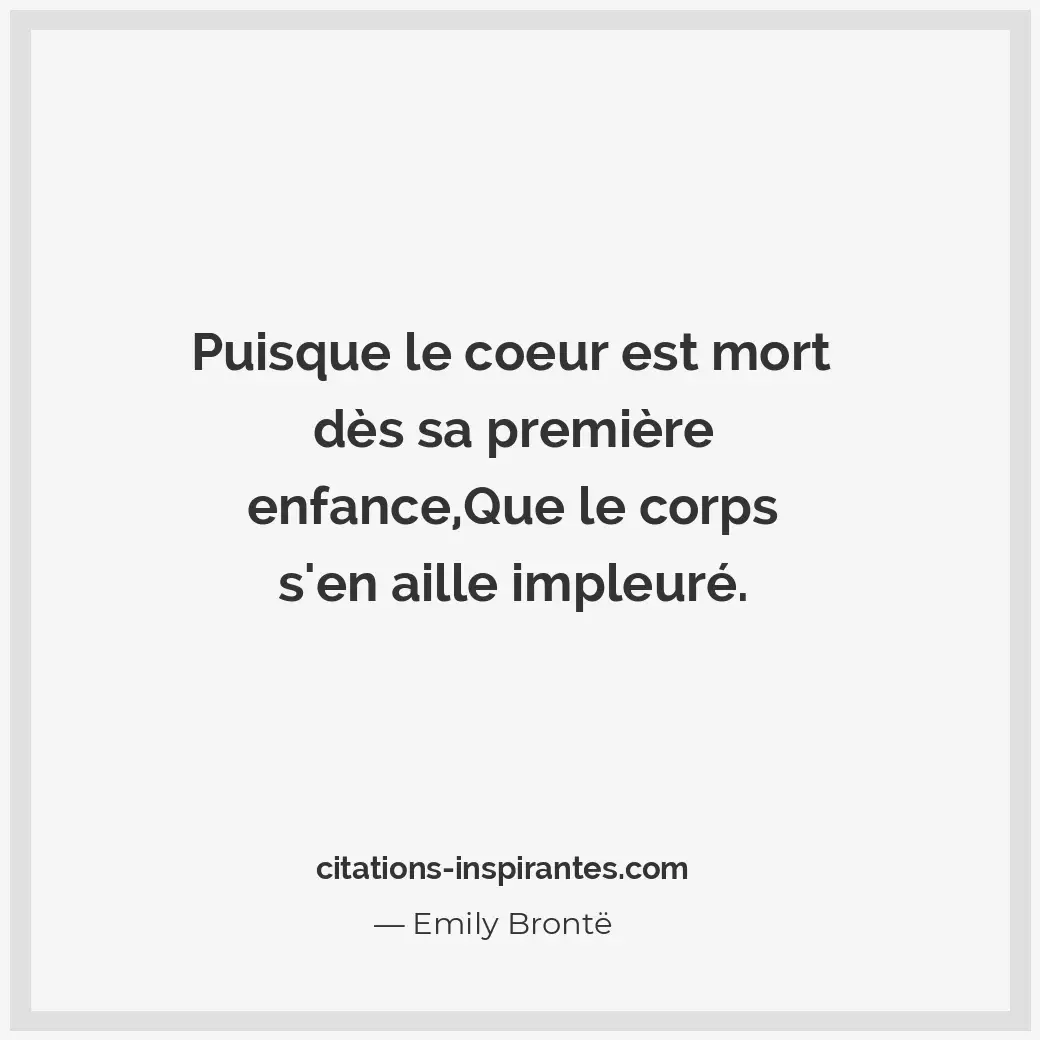 Citation de Emily Brontë