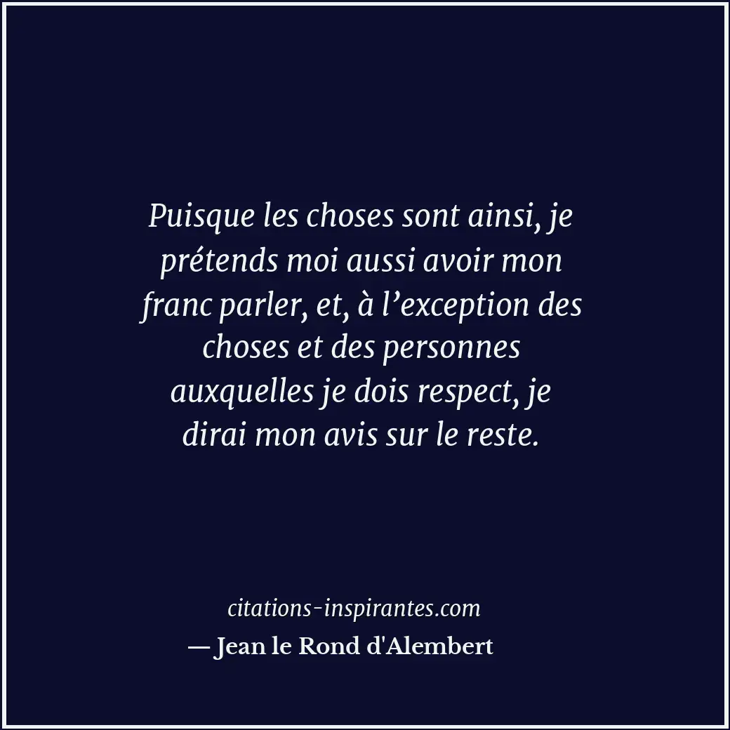 Citation de Jean le Rond d'Alembert