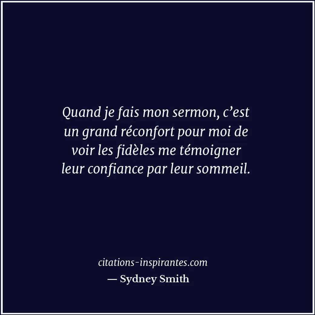 Citation de Sydney Smith