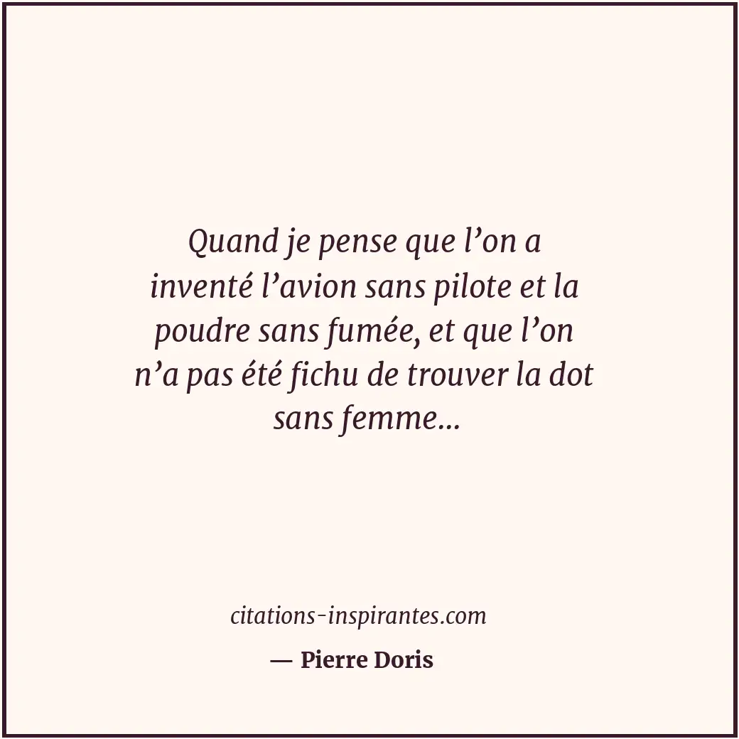 Citation de Pierre Doris