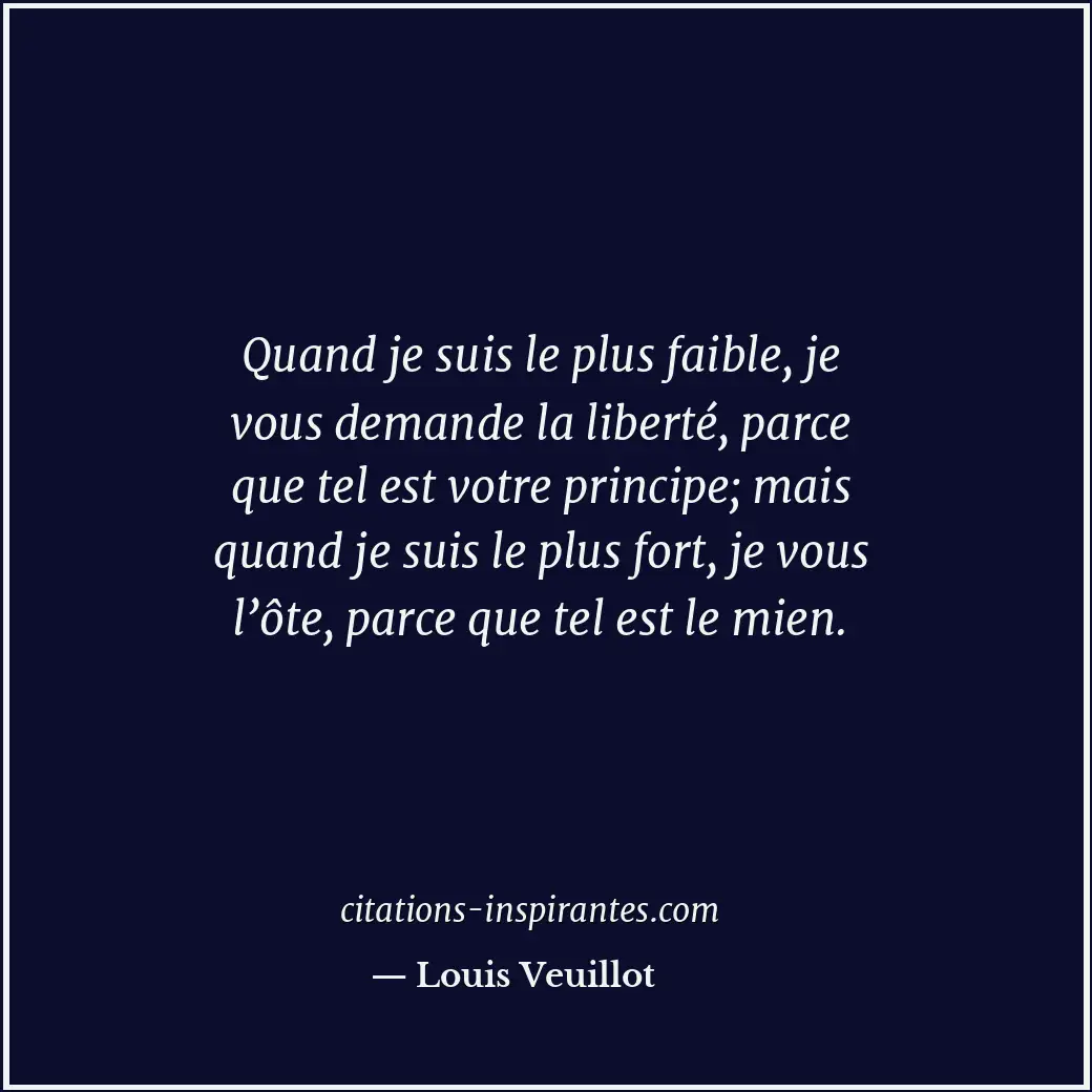 Citation de Louis Veuillot