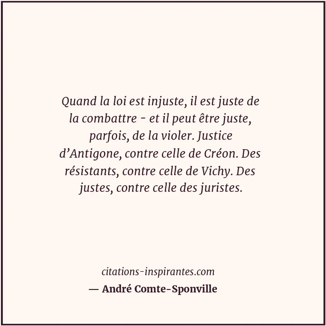 Citation de André Comte-Sponville