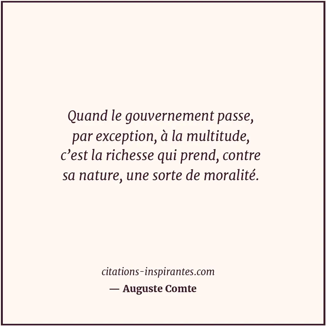 Citation de Auguste Comte
