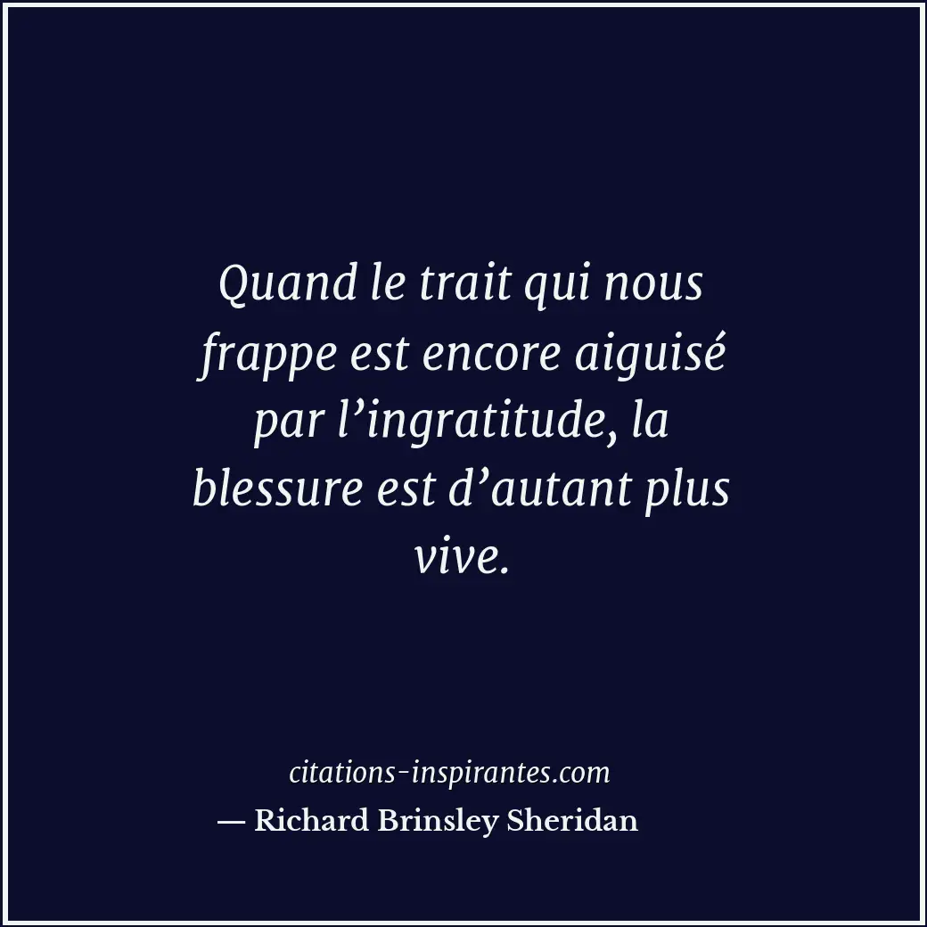 Citation de Richard Brinsley Sheridan