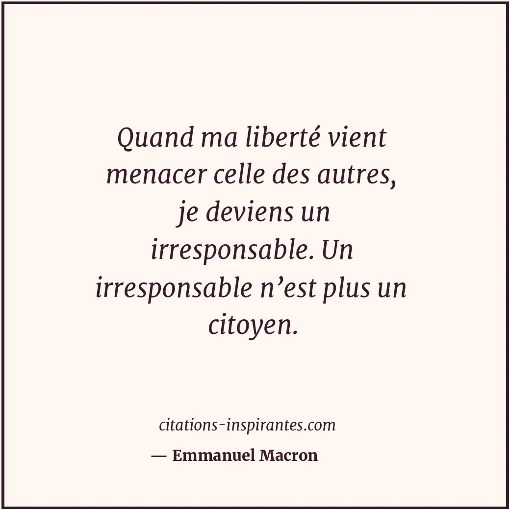 Citation de Emmanuel Macron