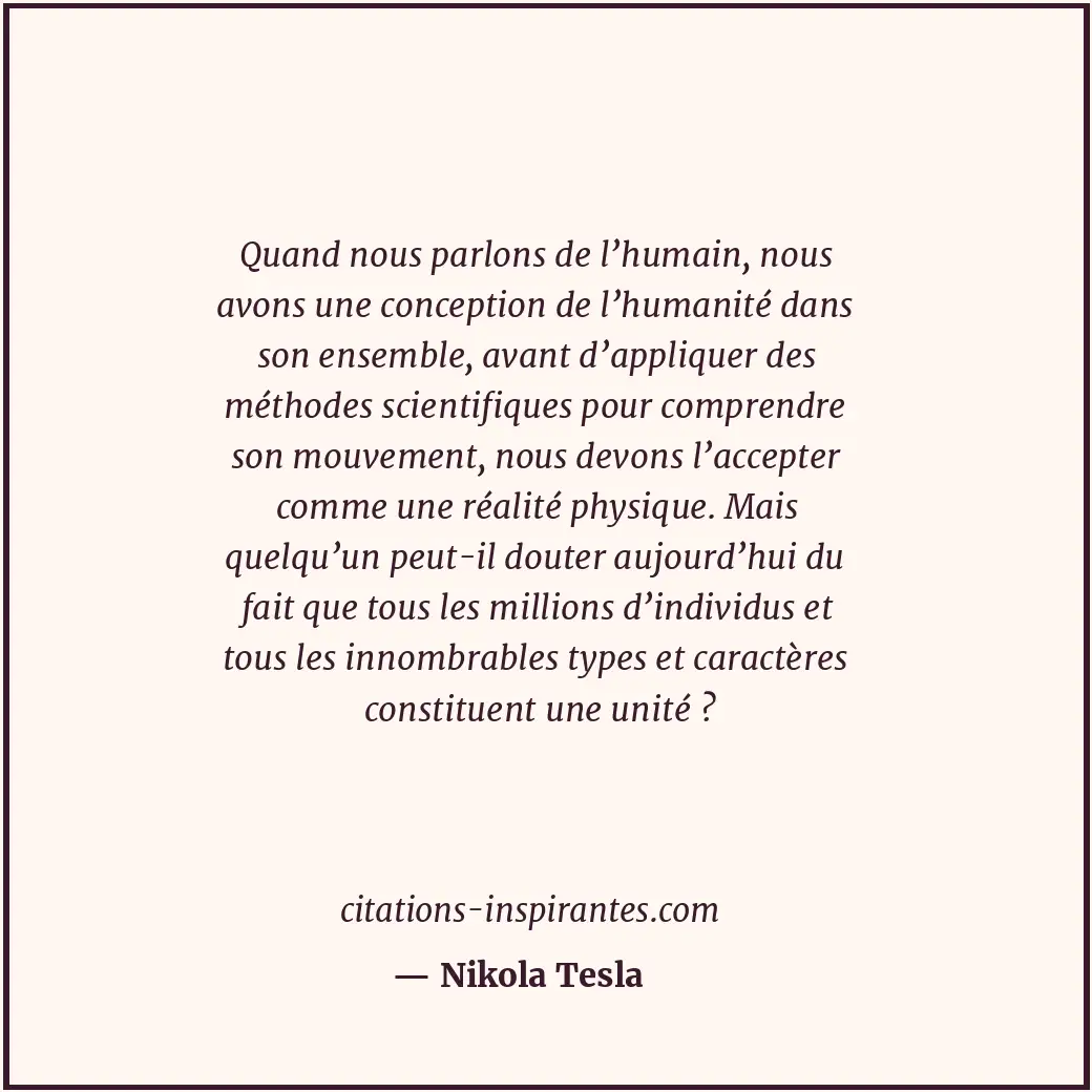 Citation de Nikola Tesla