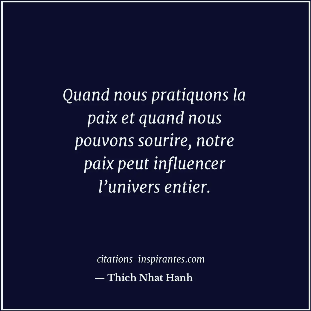 Citation de Thich Nhat Hanh