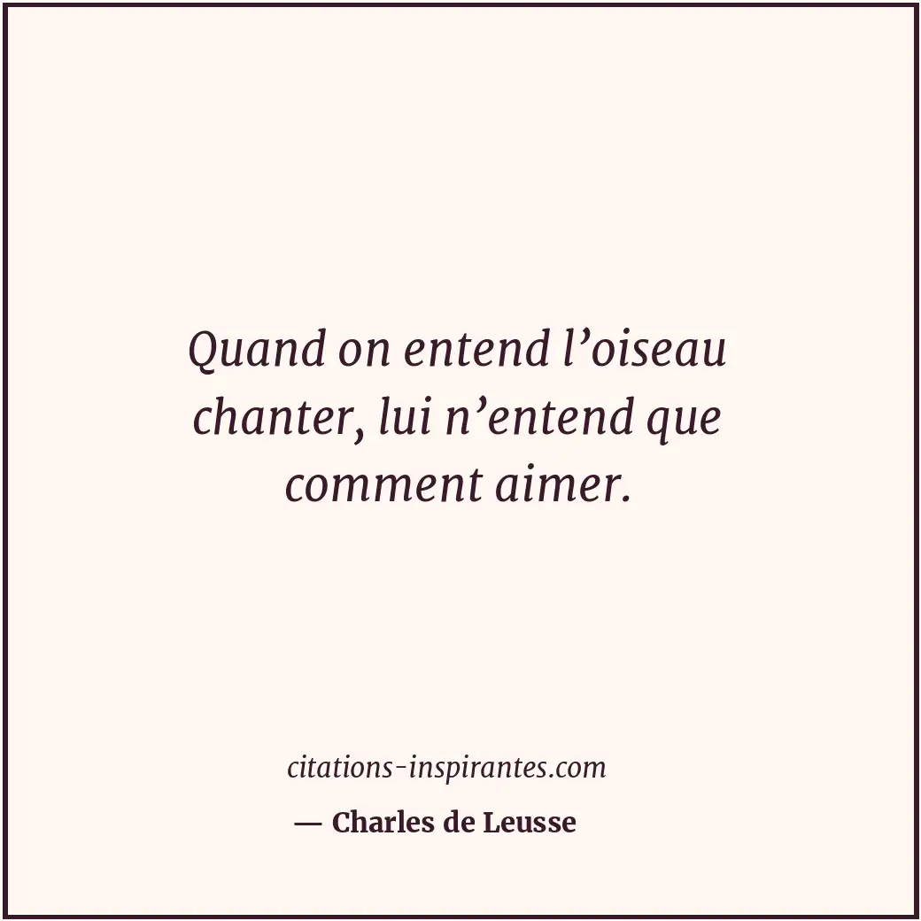 Citation de Charles de Leusse