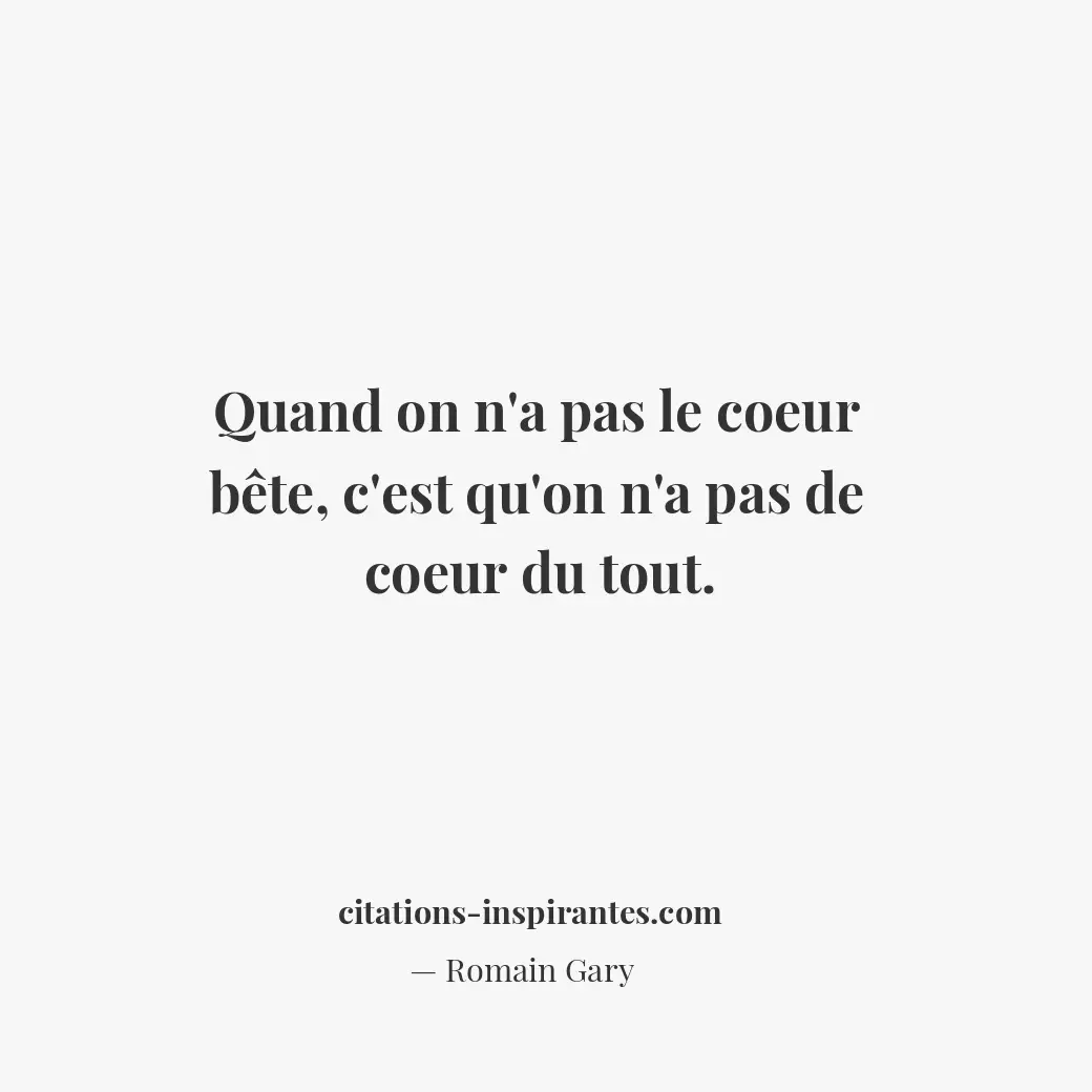 Citation de Romain Gary