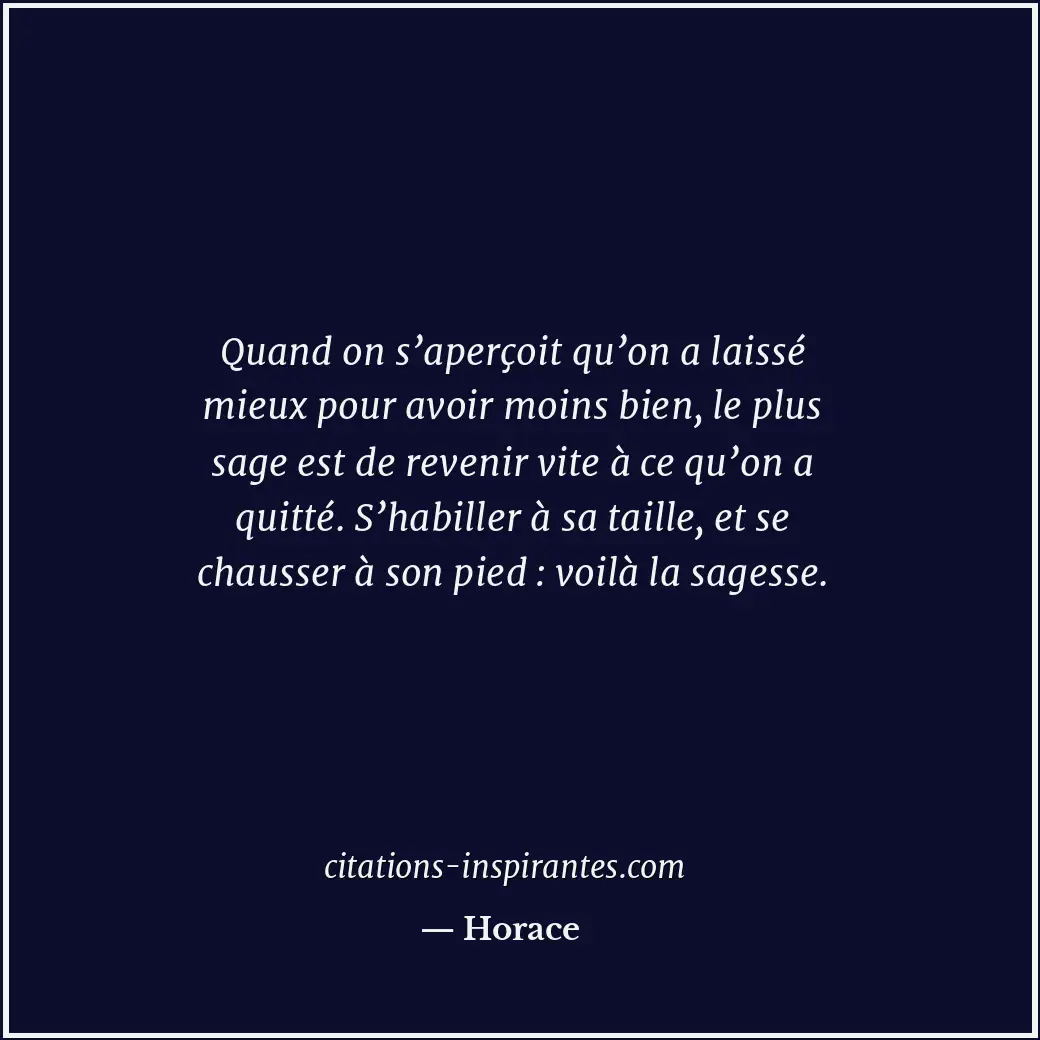 Citation de Horace
