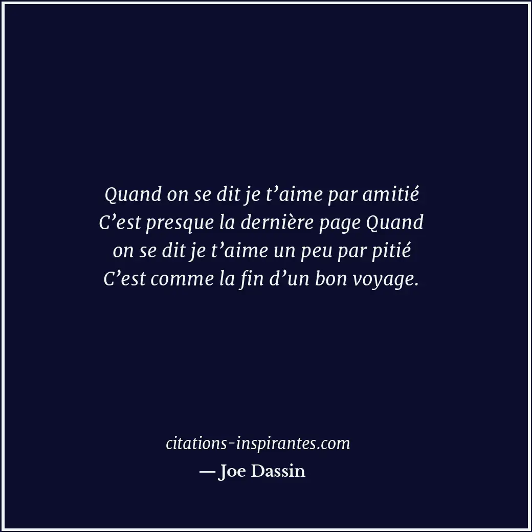 Citation de Joe Dassin