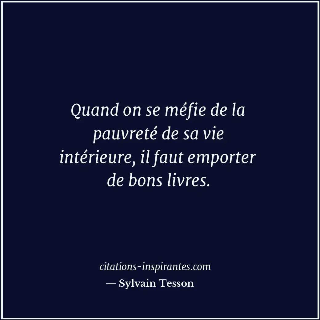 Citation de Sylvain Tesson