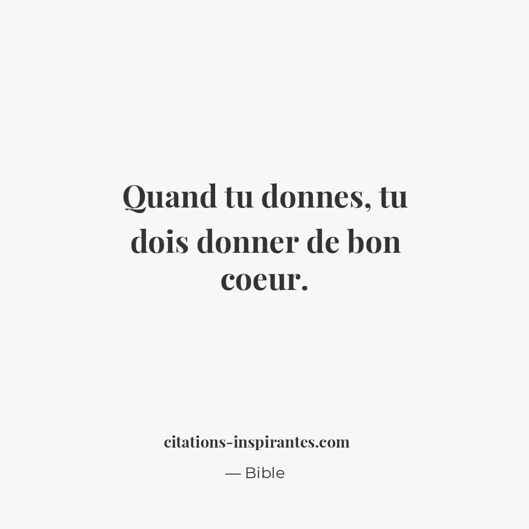 Citation de Bible