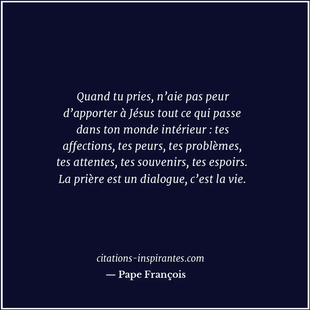 Citation de Pape François