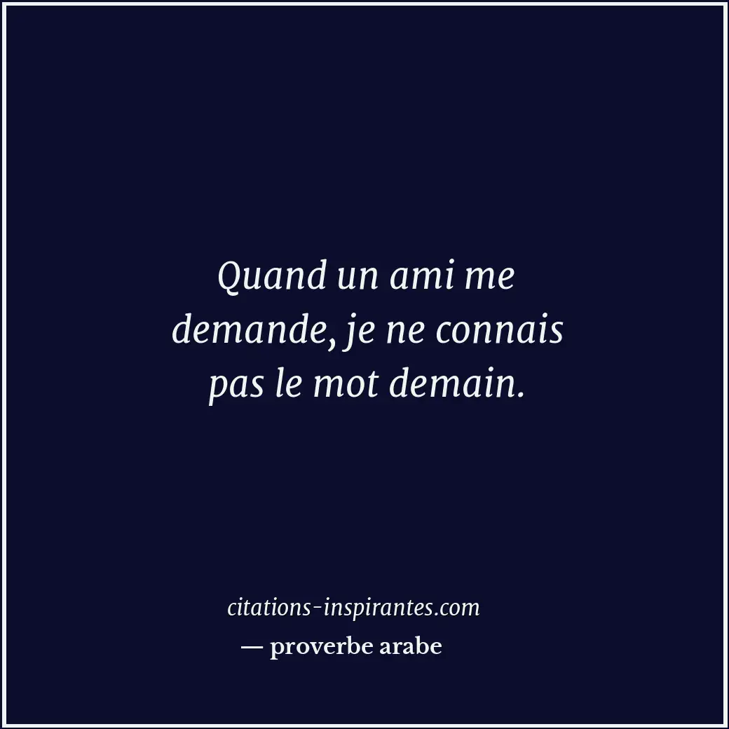 Citation de proverbe arabe