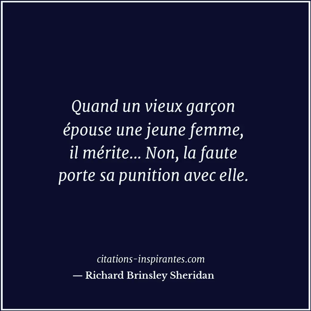 Citation de Richard Brinsley Sheridan