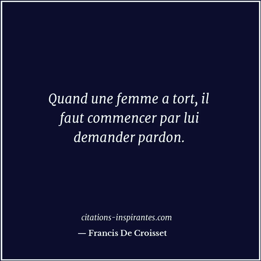 Citation de Francis De Croisset
