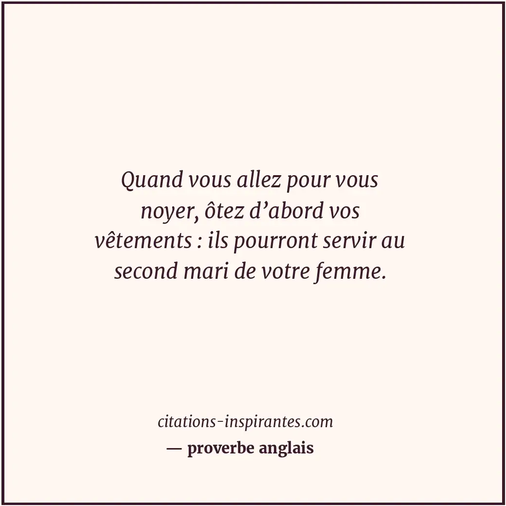 Citation de proverbe anglais