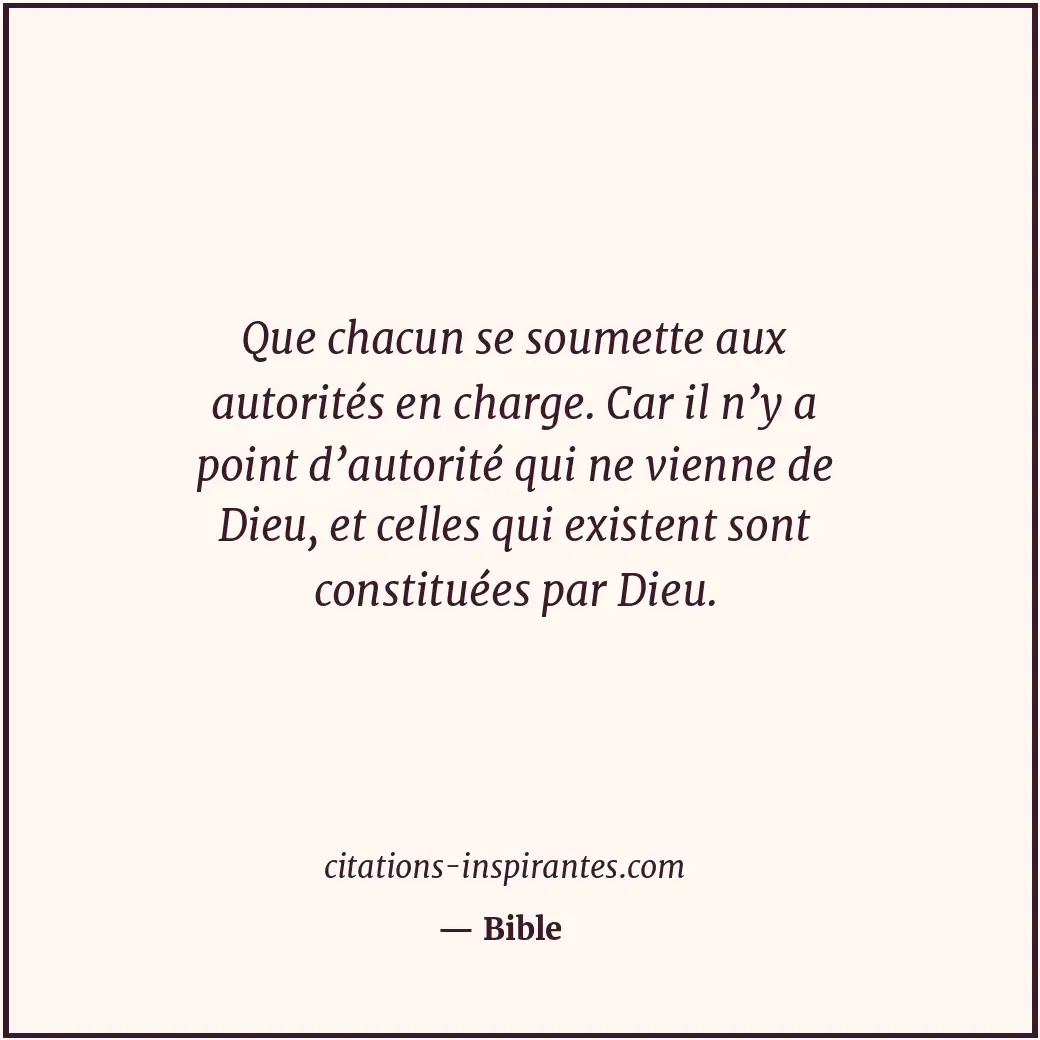 Citation de Bible