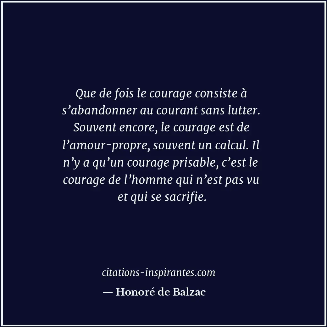 Citation de Honoré de Balzac