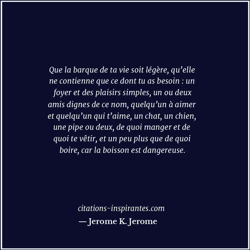 Citation de Jerome K. Jerome