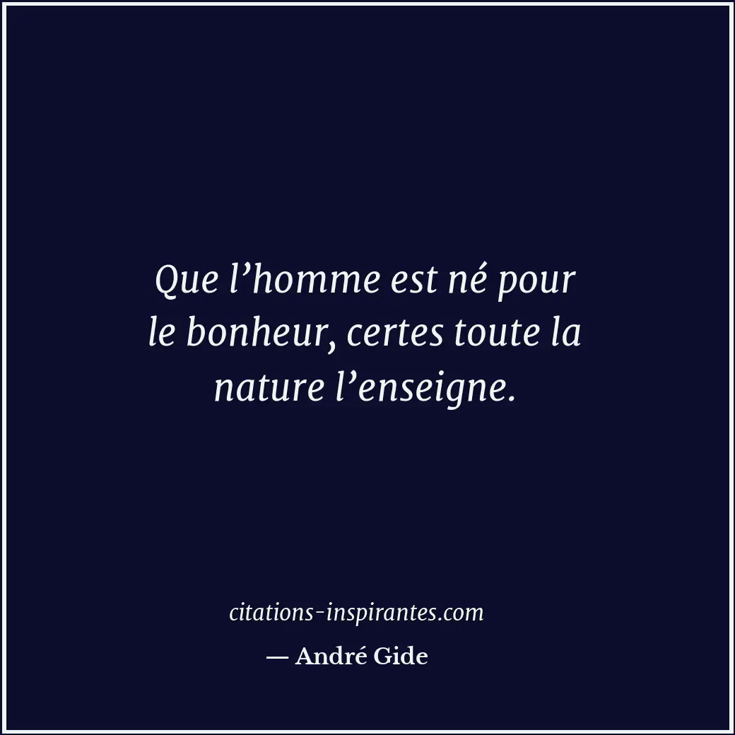 Citation de André Gide