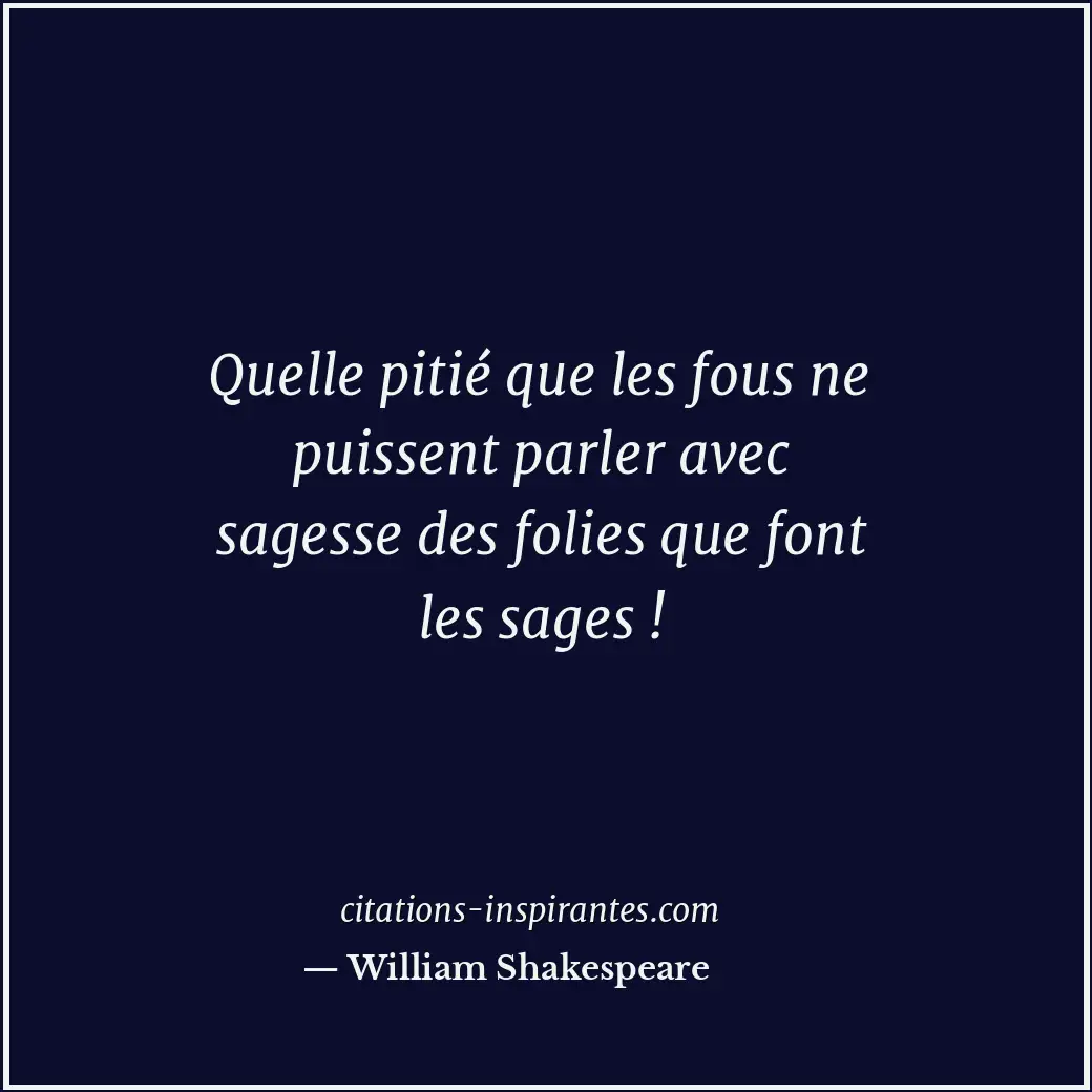 Citation de William Shakespeare