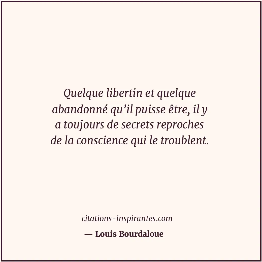 Citation de Louis Bourdaloue