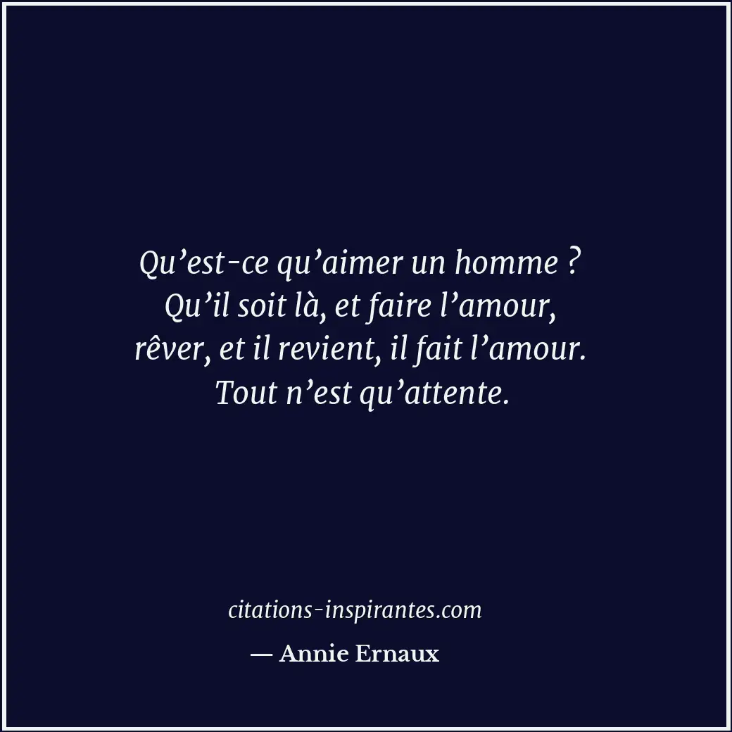 Citation de Annie Ernaux